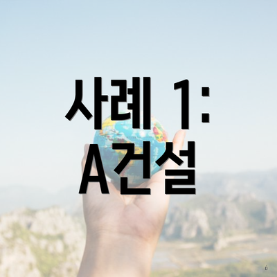 사례 1: A건설