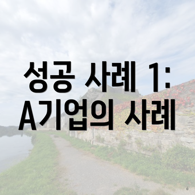 성공 사례 1: A기업의 사례