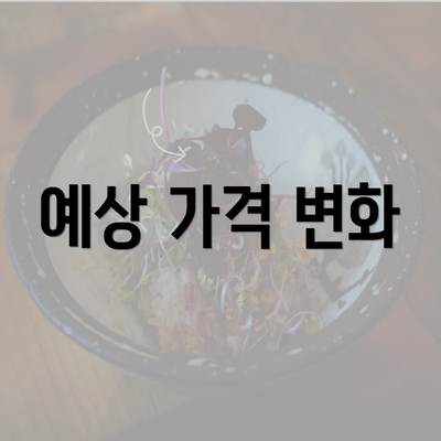 예상 가격 변화