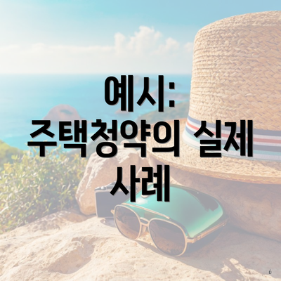 예시: 주택청약의 실제 사례