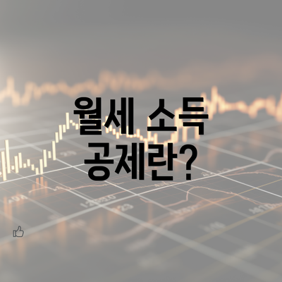 월세 소득 공제란?