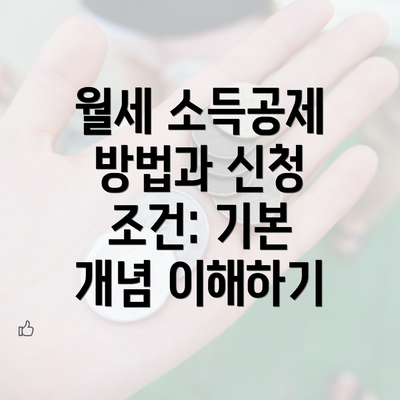 월세 소득공제 방법과 신청 조건: 기본 개념 이해하기