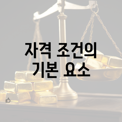 자격 조건의 기본 요소