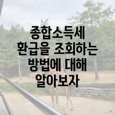 종합소득세 환급을 조회하는 방법에 대해 알아보자