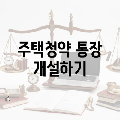 주택청약 통장 개설하기