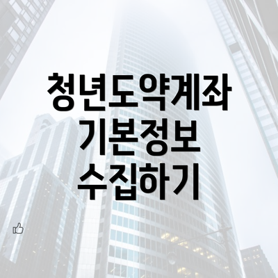 청년도약계좌 기본정보 수집하기