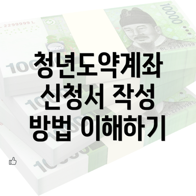 청년도약계좌 신청서 작성 방법 이해하기