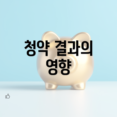 청약 결과의 영향