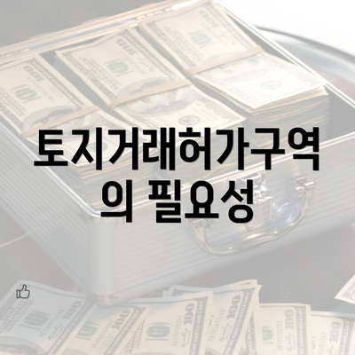 토지거래허가구역의 필요성