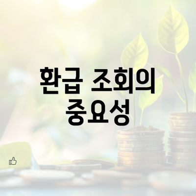 환급 조회의 중요성