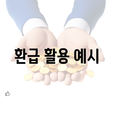 환급 활용 예시