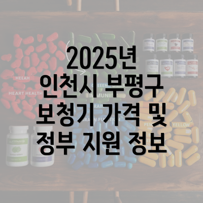 2025년 인천시 부평구 보청기 가격 및 정부 지원 정보