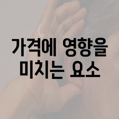 가격에 영향을 미치는 요소