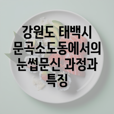 강원도 태백시 문곡소도동에서의 눈썹문신 과정과 특징