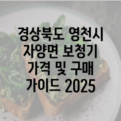 경상북도 영천시 자양면 보청기 가격 및 구매 가이드 2025