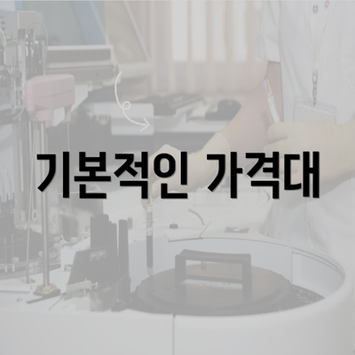 기본적인 가격대