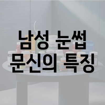 남성 눈썹 문신의 특징