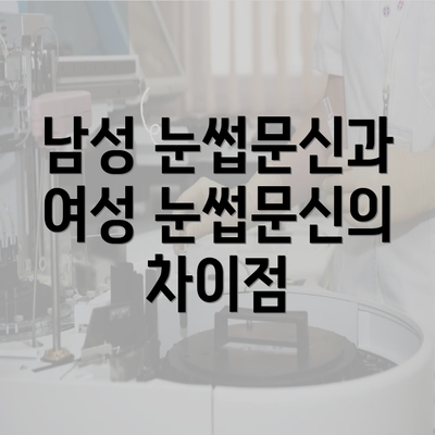 남성 눈썹문신과 여성 눈썹문신의 차이점