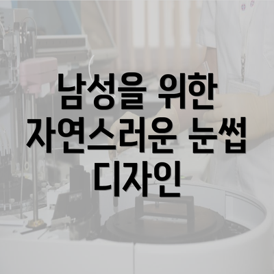 남성을 위한 자연스러운 눈썹 디자인