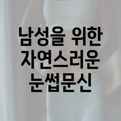 남성을 위한 자연스러운 눈썹문신