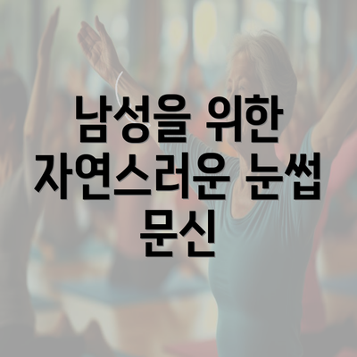 남성을 위한 자연스러운 눈썹 문신