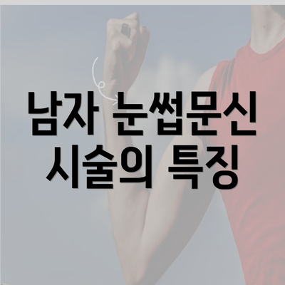 남자 눈썹문신 시술의 특징