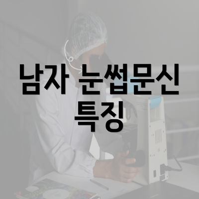 남자 눈썹문신 특징