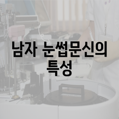 남자 눈썹문신의 특성