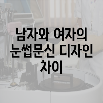 남자와 여자의 눈썹문신 디자인 차이