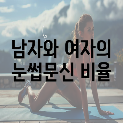 남자와 여자의 눈썹문신 비율