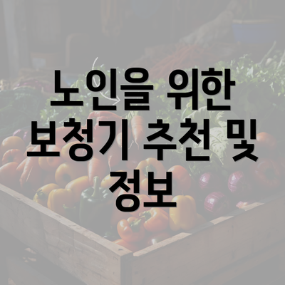 노인을 위한 보청기 추천 및 정보