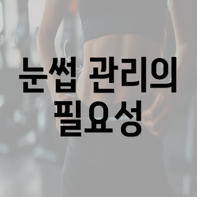 눈썹 관리의 필요성