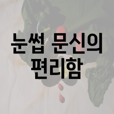 눈썹 문신의 편리함