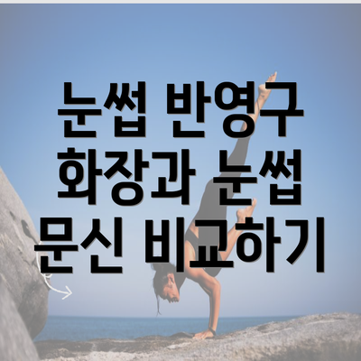 눈썹 반영구 화장과 눈썹 문신 비교하기