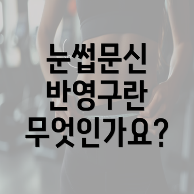 눈썹문신 반영구란 무엇인가요?