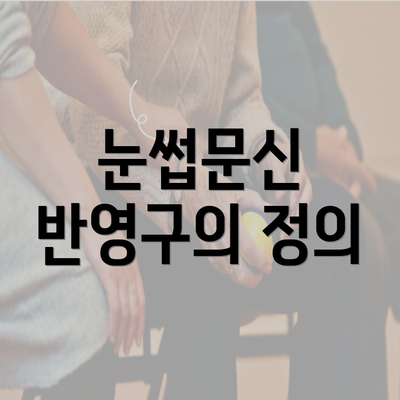 눈썹문신 반영구의 정의