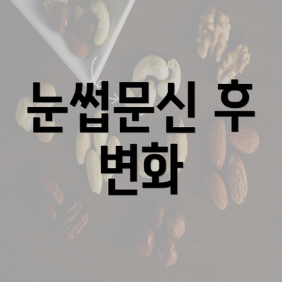 눈썹문신 후 변화