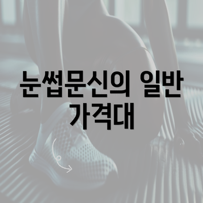 눈썹문신의 일반 가격대