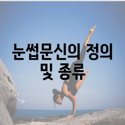 눈썹문신의 정의 및 종류