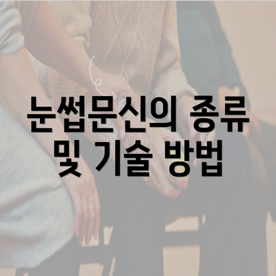 눈썹문신의 종류 및 기술 방법