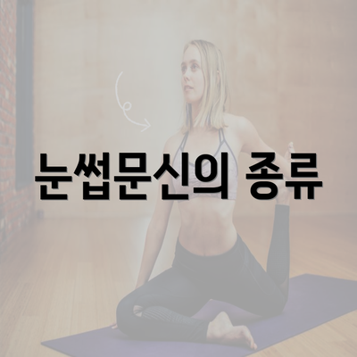 눈썹문신의 종류