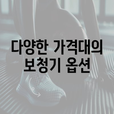 다양한 가격대의 보청기 옵션