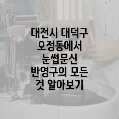 대전시 대덕구 오정동에서 눈썹문신 반영구의 모든 것 알아보기