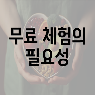 무료 체험의 필요성