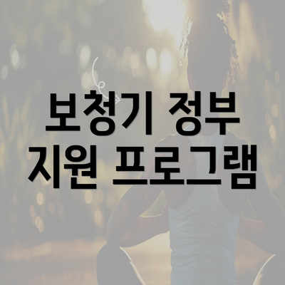 보청기 정부 지원 프로그램