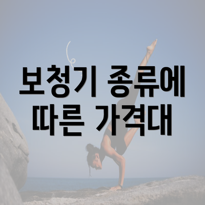 보청기 종류에 따른 가격대