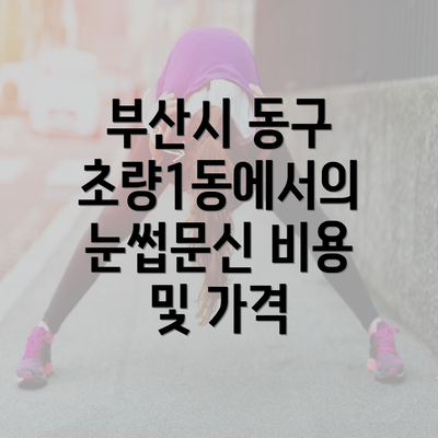 부산시 동구 초량1동에서의 눈썹문신 비용 및 가격