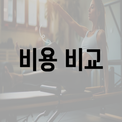 비용 비교