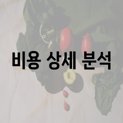 비용 상세 분석