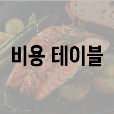 비용 테이블